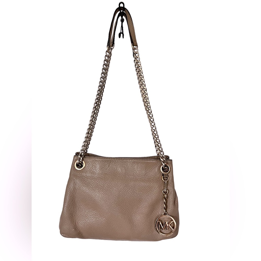 MK Michael Kors pebbled leather purse with chain handles